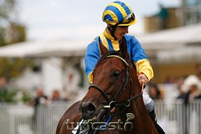 Amico Fritz und Fabrice Veron gewinnen Goldene Peitsche. © turfstock.com/Balogh