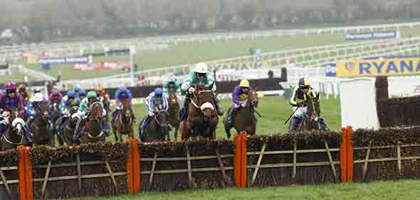 16.03.2017 - Cheltenham; Presenting percy ridden by Davy Russell wins the Pertemps Network Final (A Handicap Hurdle) (Listed Race) at Cheltenham-Racecourse/Great Britain. Credit: Lajos-Eric Balogh/turfstock.com