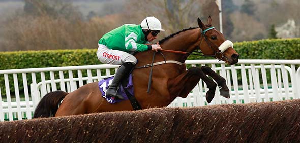 14.03.2018 - Cheltenham; Presenting Percy ridden by Davy Russell wins the RSA Insurance Novices Chase (Grade 1) at Cheltenham-Racecourse/Great Britain. Credit: Lajos-Eric Balogh/turfstock.com